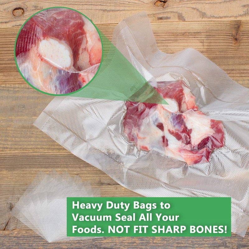 WishDirect Vacuum Sealer Bags Rolls Compatible with FoodSaver 4-Pack 11" x 25' Vacuum Seal Rolls Fit Inside Machine Double-Side Embossed BPA-Free Bags for Sous Vide or Food Storage (Total 100 Feet) - Image 5